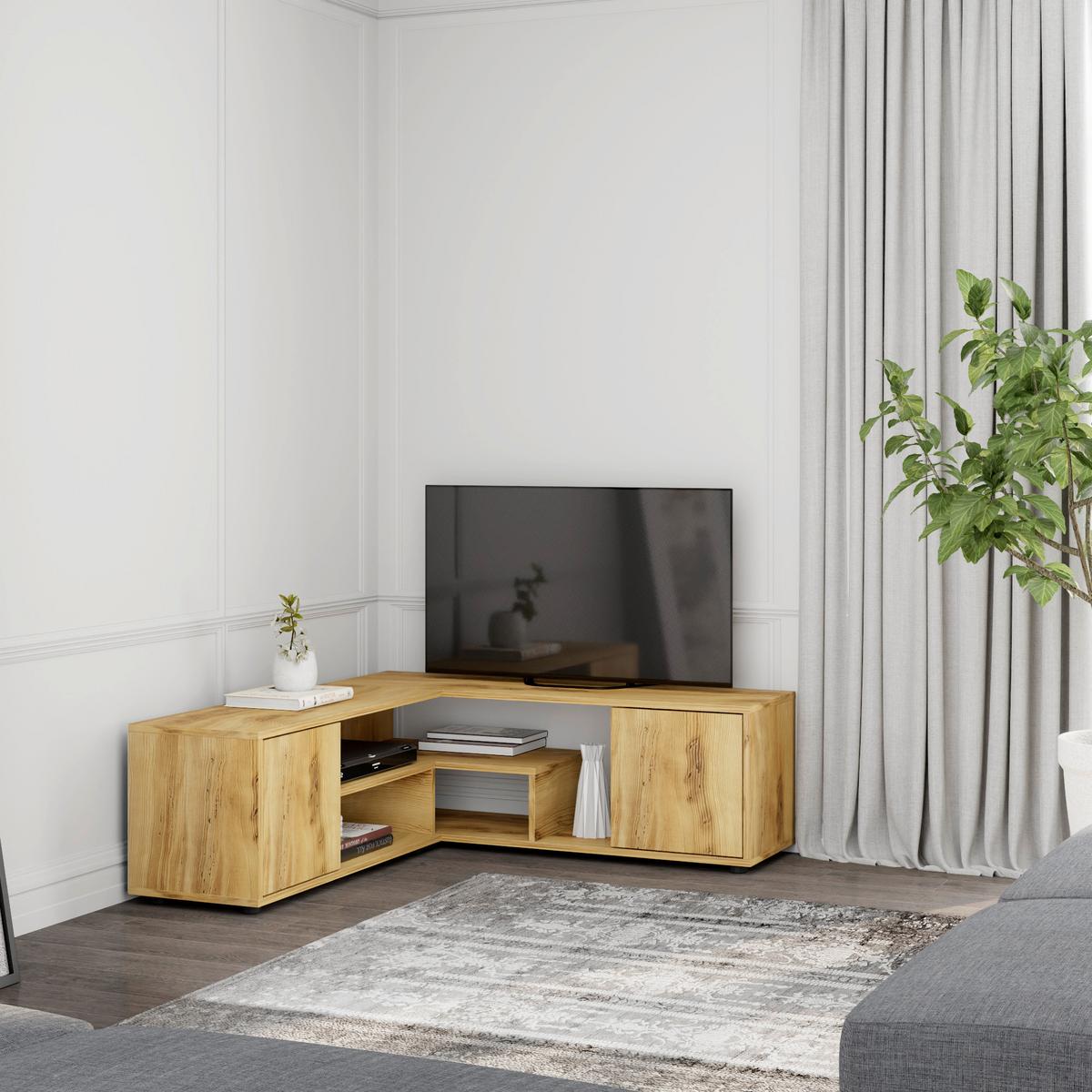 Lowboard Rosa Nussbaumfarben B: 125 Cm - Nussbaumfarben, Design, Holzwerkstoff (125/40/120cm) - Livetastic