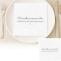 Serviette Glücksmomente - Basics, Papier (33/2/33cm)