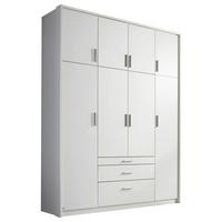 Drehtürenschrank M. Schubladen 185cm Hildesheim, Weiß Dekor - Weiß, Design, Holzwerkstoff (185/231/56cm) - Rauch Möbel