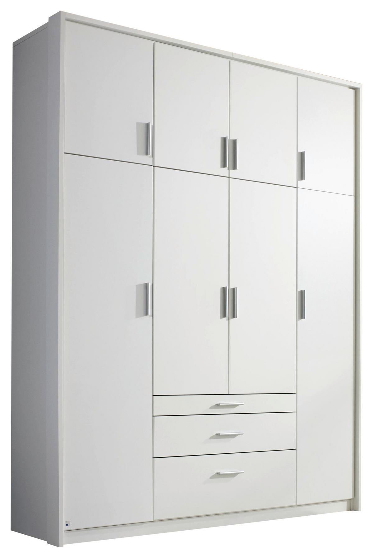 Drehtürenschrank M. Schubladen 185cm Hildesheim, Weiß Dekor - Weiß, Design, Holzwerkstoff (185/231/56cm) - Rauch Möbel