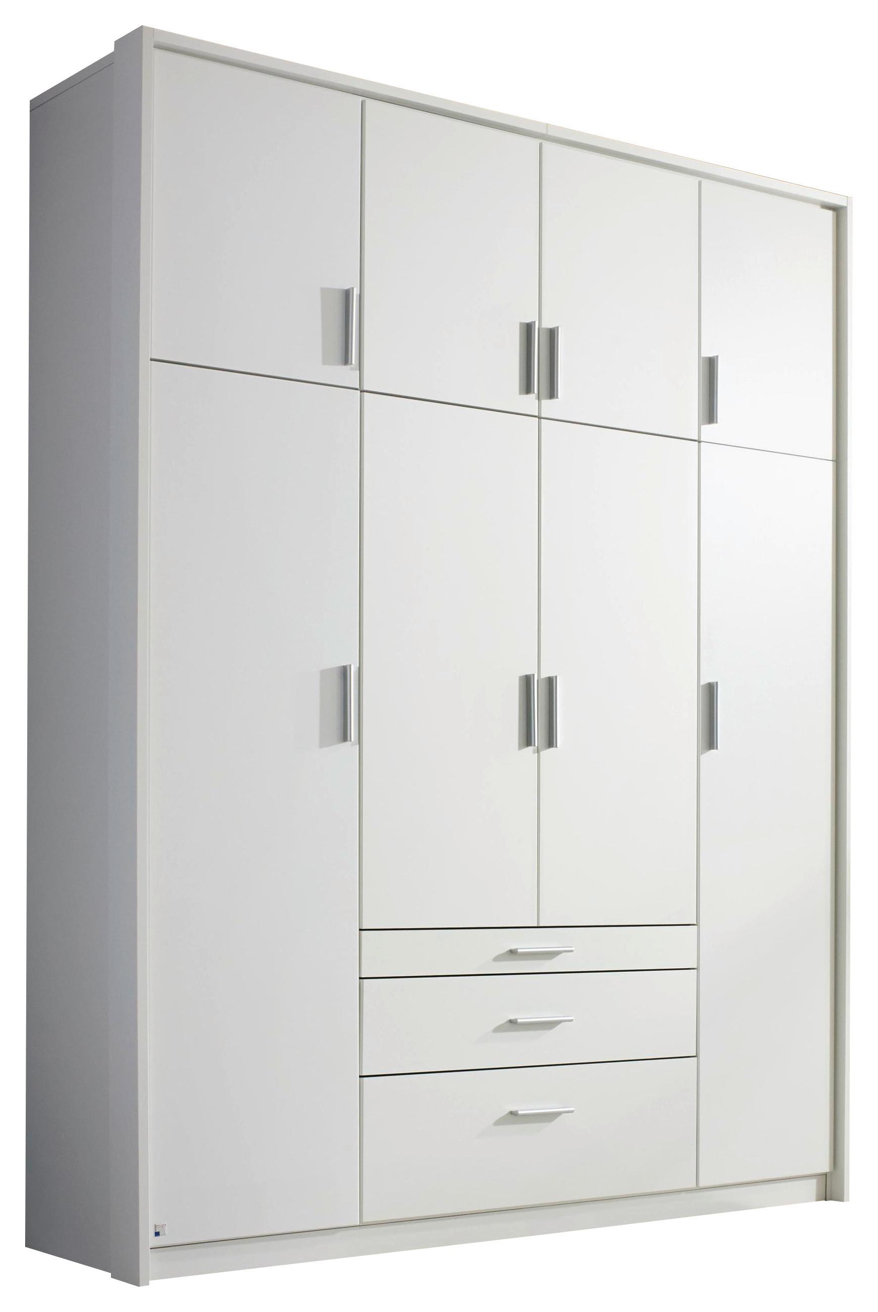 Drehtürenschrank M. Schubladen 185cm Hildesheim, Weiß Dekor