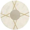 Wandspiegel Dexter 125 Weiss - Goldfarben/Creme, Basics, Glas/Holzwerkstoff (30/30/2cm) - Kayoom