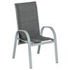 Gartensessel Stapelbar Amalfi Aluminium - Grau, MODERN, Kunststoff/Metall (59/107/71cm) - Gardenson