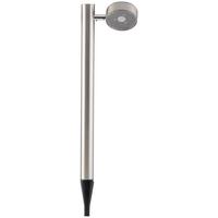 Solarleuchte Edelstahlfarbe Spot 1xLED H: 65 cm - Edelstahlfarben, MODERN, Metall (16/65/8,9cm) - Grundig