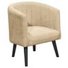 Polstersessel Mit Armlehnen Paul Velours Sandfarben - Sandfarben/Schwarz, Basics, Textil (61/82/58cm) - Livetastic
