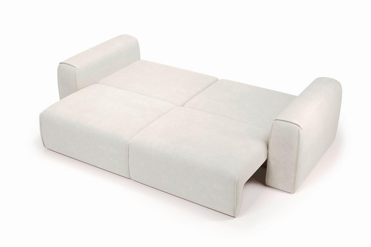 Schlafsofa Tuzzi Creme B: 252cm - Creme/Schwarz, Basics, Textil (252/94/105cm) - Livetastic