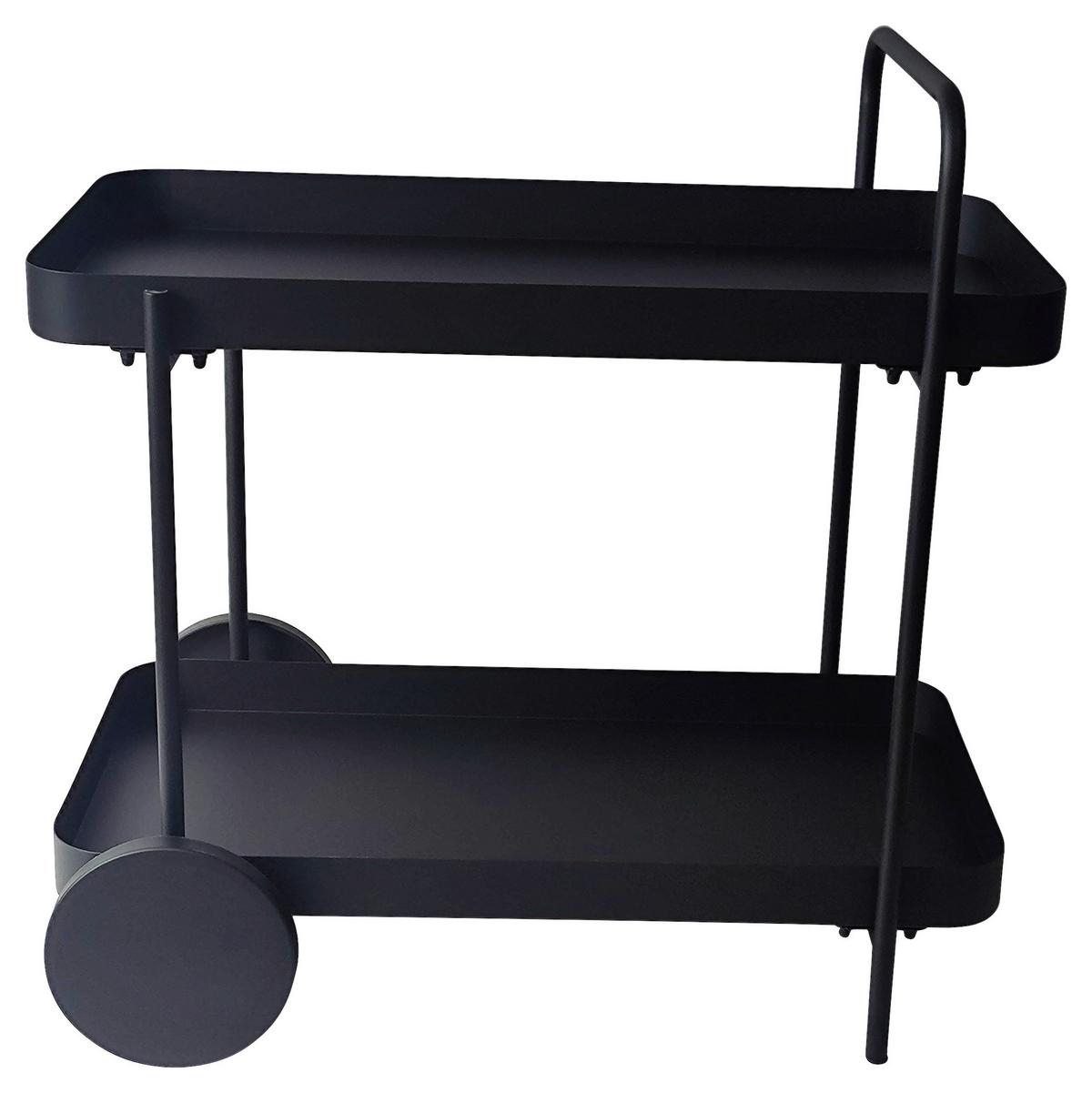 SERVÍROVACÍ VOZÍK DESINO -EXKLUSIV- - černá, Moderní, kov (70/70/43cm) - Mömax