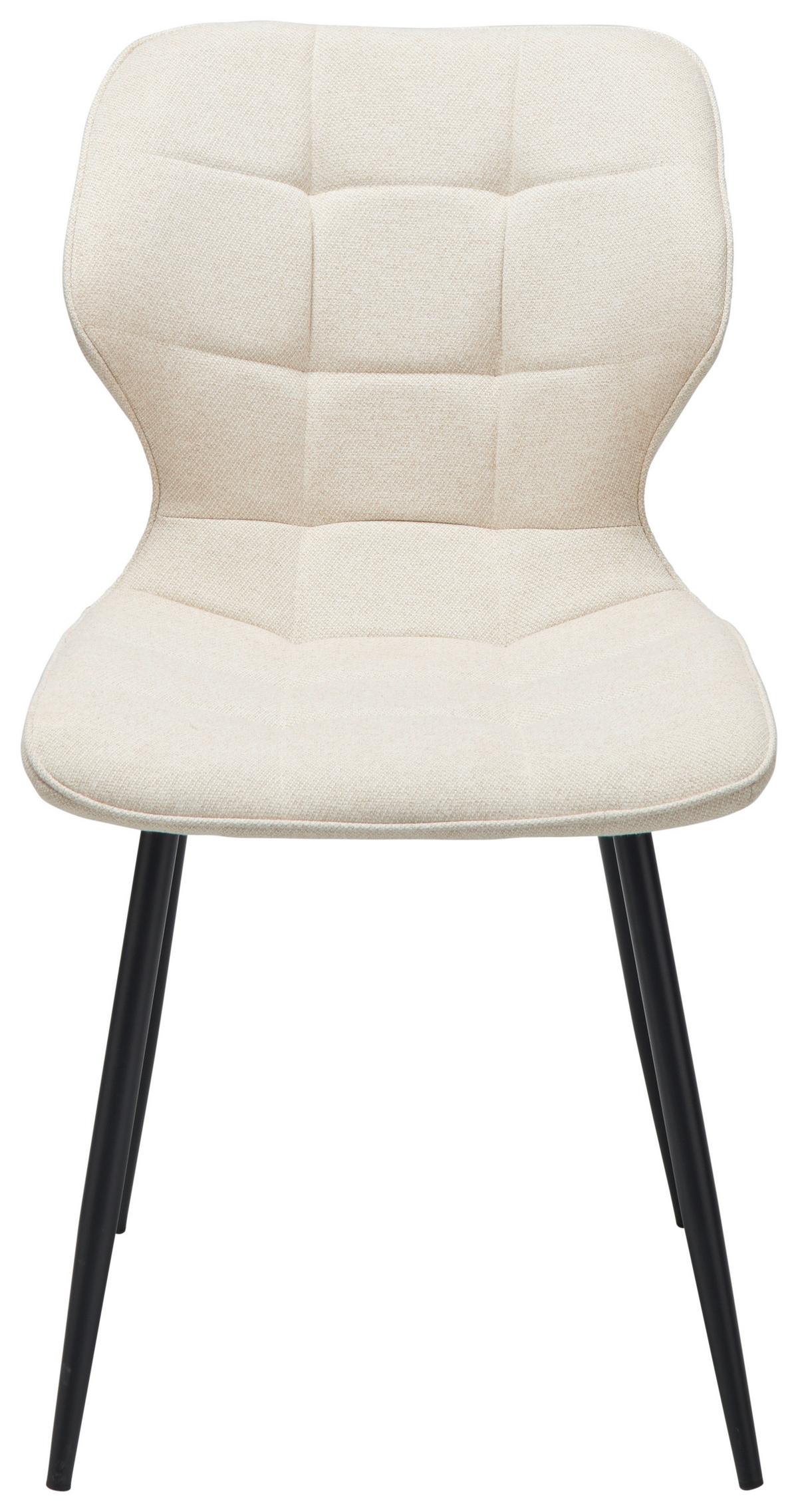 Stuhl Leana - Beige/Schwarz, LIFESTYLE, Holz/Textil (47/82/59cm) - Livetastic