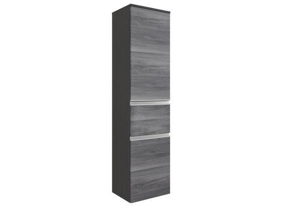 Midischrank Arezzo B: 40 cm Eiche Dekor - Silberfarben/Graphitfarben, Basics, Holzwerkstoff (40/154/35cm) - Livetastic Midischrank Arezzo B: 40 cm Eiche Dekor - Silberfarben/Graphitfarben, Basics, Holzwerkstoff (40/154/35cm) - Livetastic
