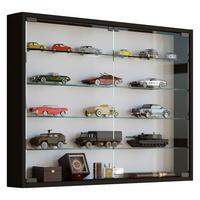 Hängevitrine Mandosa L B: 80cm Schwarz Dekor, Sicherheitsglas - Transparent/Schwarz, KONVENTIONELL, Glas/Holzwerkstoff (80/60/10cm) - MID.YOU