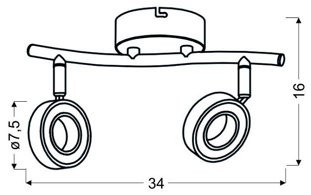 Led-deckenleuchte Vinola - Chromfarben, Design, Kunststoff/Metall (34/9/16cm)