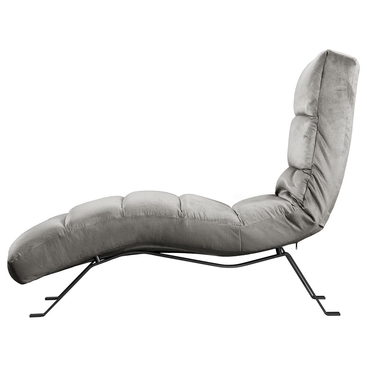 Relaxliege Swing Black Dunkelgrau B: 65 Cm - Dunkelgrau/Schwarz, Design, Textil (65/65-95/171cm) - Livetastic