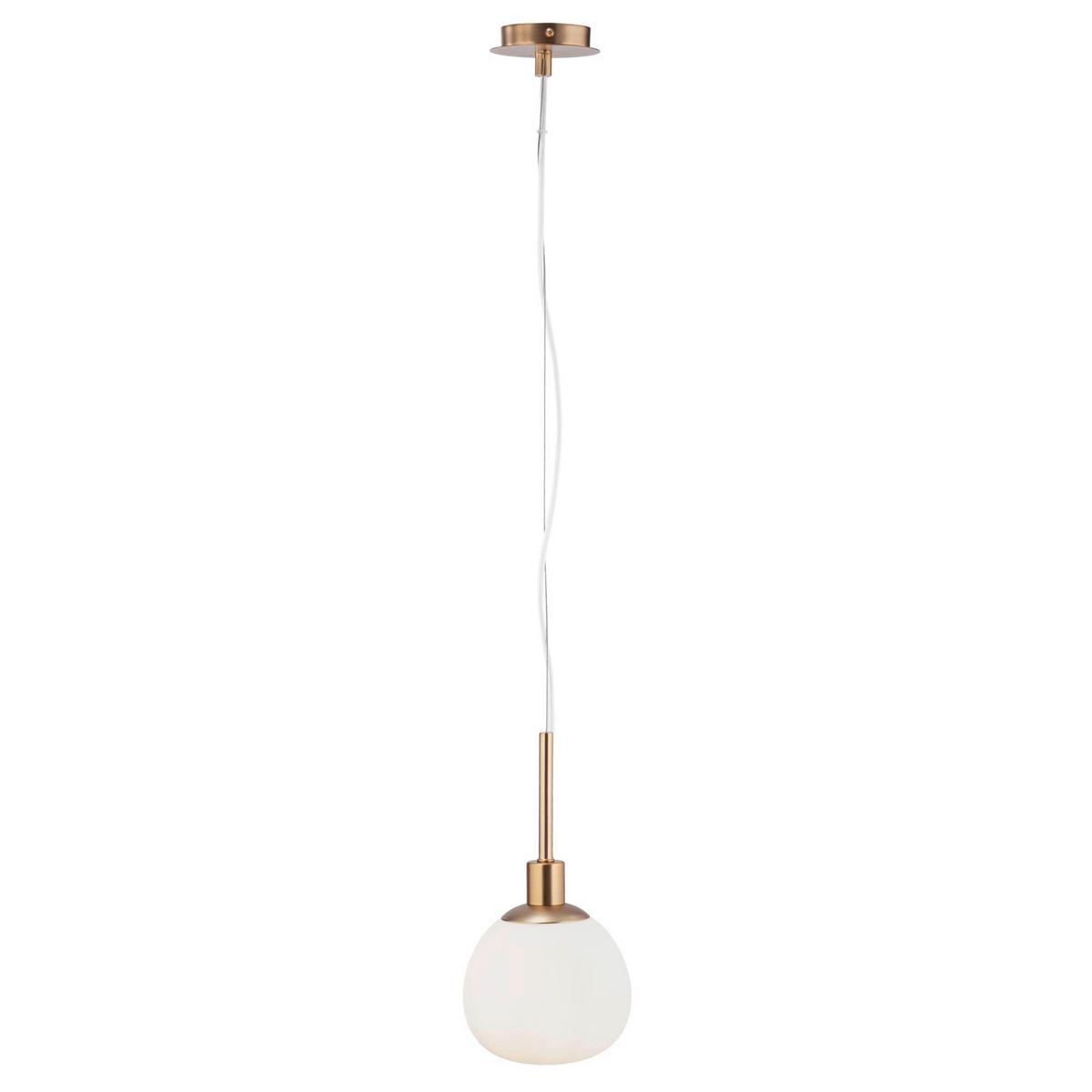 Pendelleuchte Erich - Messingfarben/Weiß, Trend, Glas/Metall (15/30,5cm) - MAYTONI