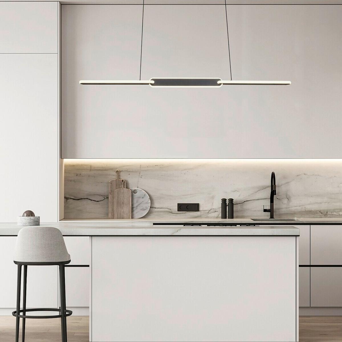 ZÁVĚSNÉ SVÍTIDLO SINDRI - bílá/černá, Design, kov/plast (108/120cm)