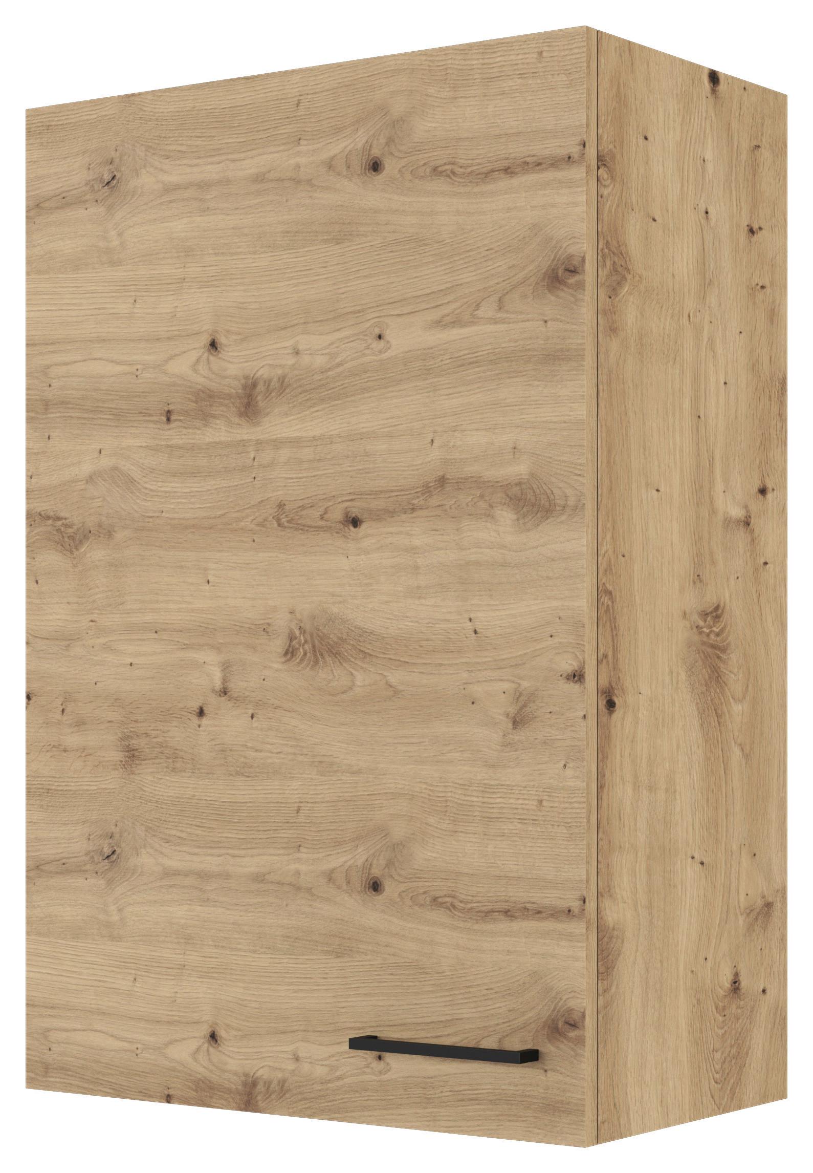 HORNÁ KUCHYNSKÁ SKRINKA CARA H 60-89 - farba ušľachtilej ocele/dub artisan, Konventionell, kov/kompozitné drevo (60/89/32cm) - FlexWell