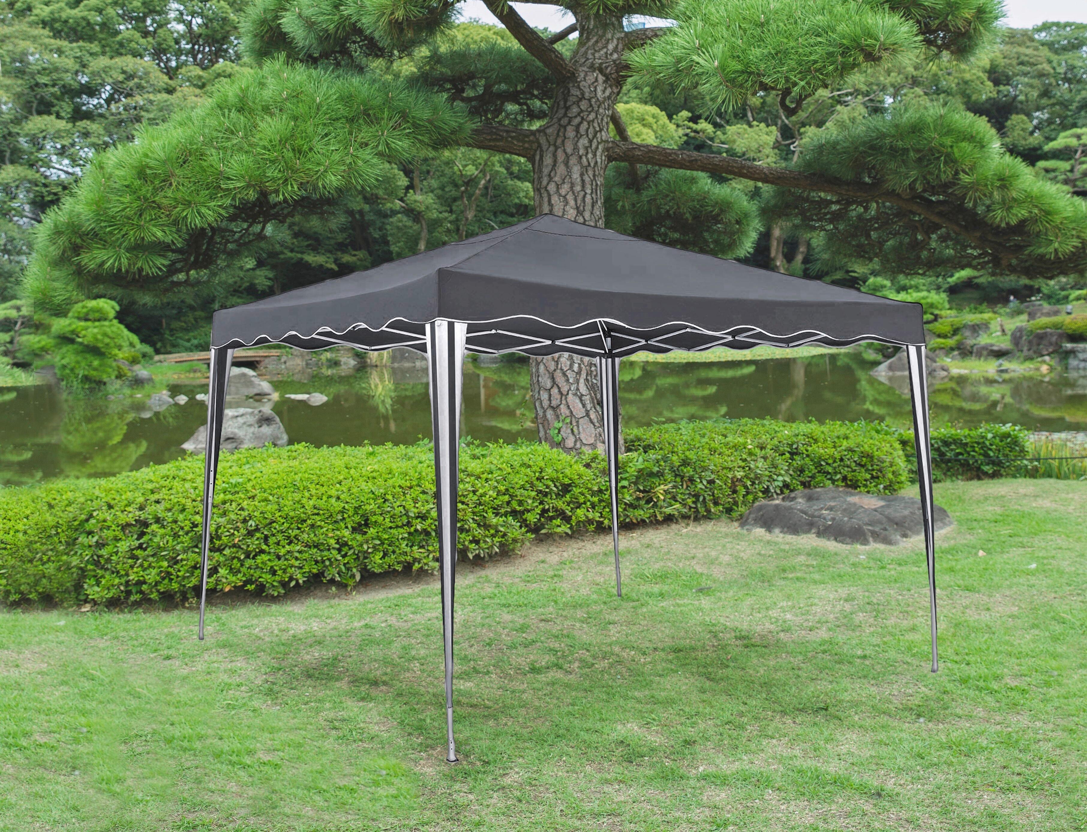 Pavillon Ganges - Grau, Basics, Kunststoff/Metall (295/260/295cm) - Gardenson