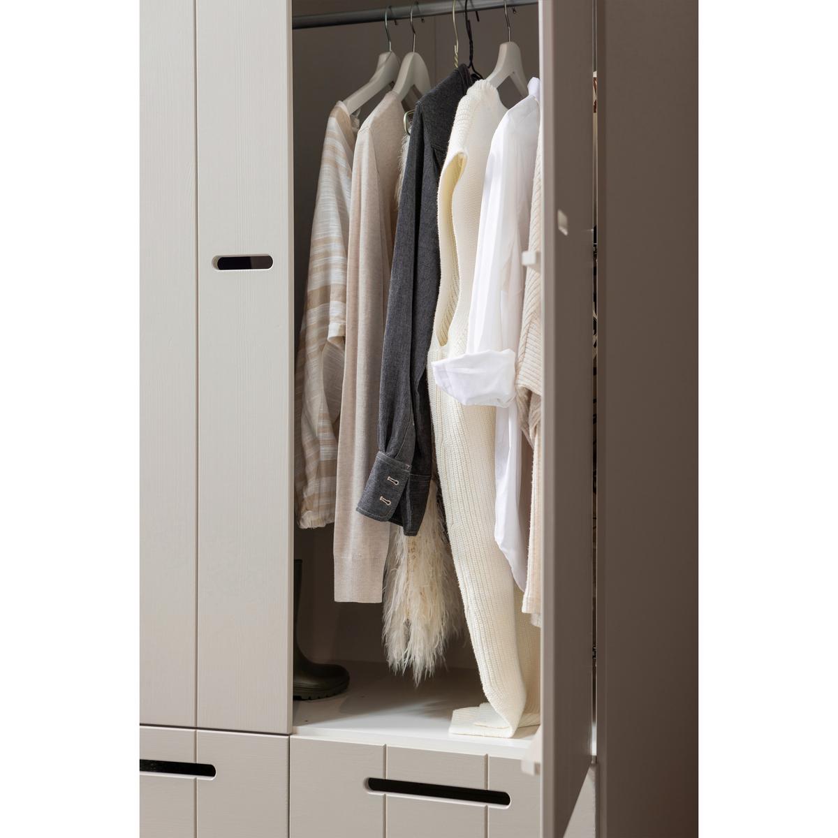 DREHTÜRENSCHRANK Connect Grau B: 94cm - Grau, Basics, Holz (94/195/53cm) - MID.YOU