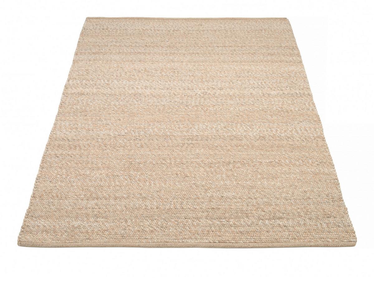 Handwebteppich Cappuccino Helsinki 80x150 cm, Wolle - Cappuccino, Basics, Textil (80/250cm) - Linea Natura
