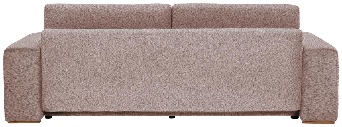 Schlafsofa Vouge Altrosa Bettkasten, B: 255 Cm - Buchefarben/Schwarz, KONVENTIONELL, Textil (255/86/123cm) - Livetastic