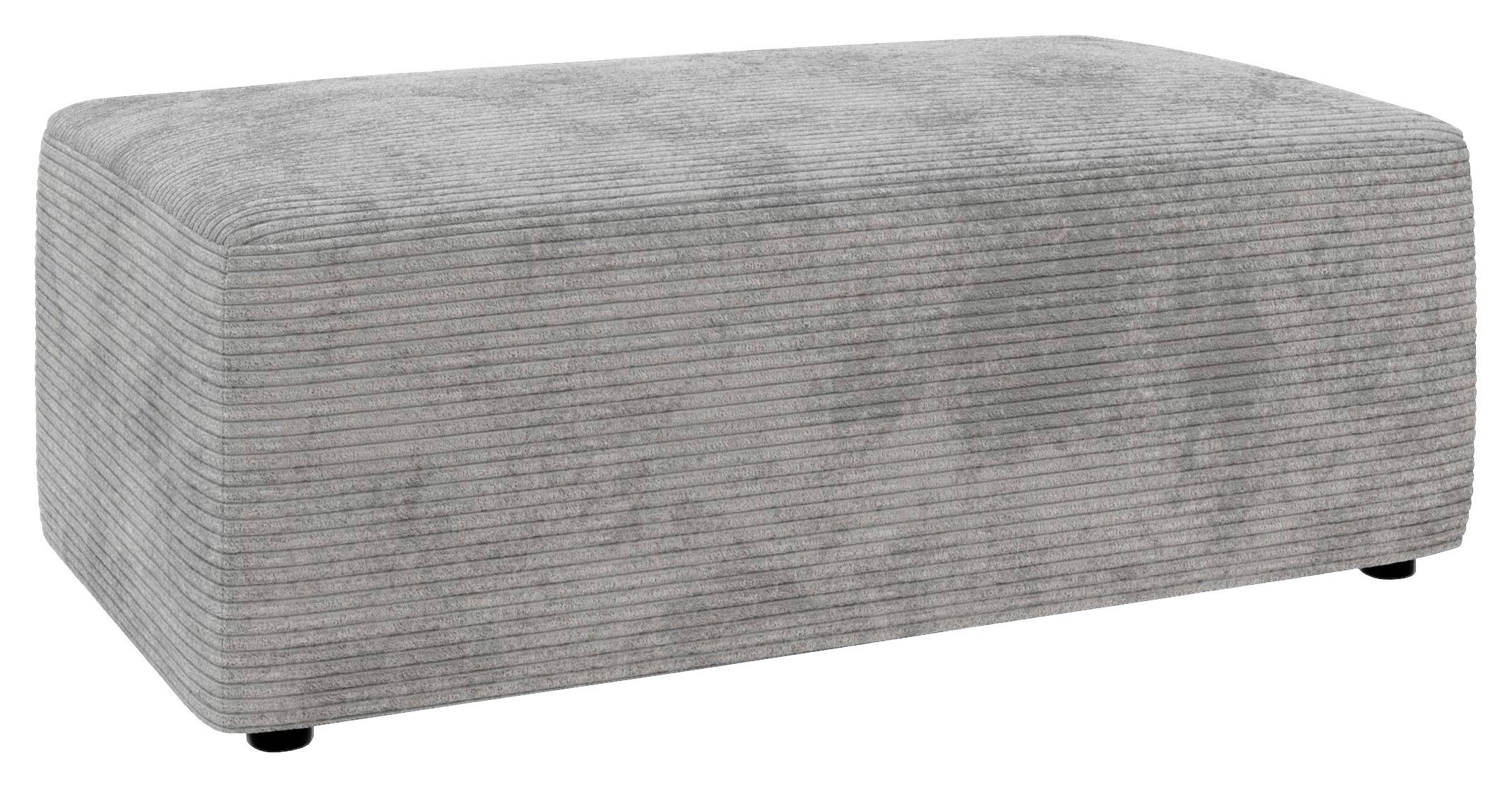 Hocker Wien, Grau B: 112 cm - Schwarz/Grau, MODERN, Textil (112/44/66cm) - Trendmanufaktur