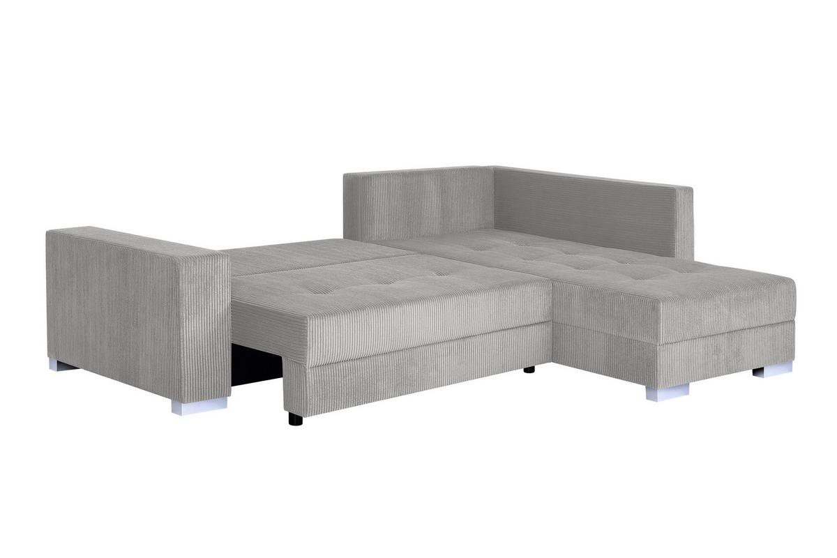Univerzální sedačka LARS, šedohnědý / tmavě šedý manš. - černá/tmavě šedá, Design, kompozitní dřevo/textil (260/218cm) - P & B
