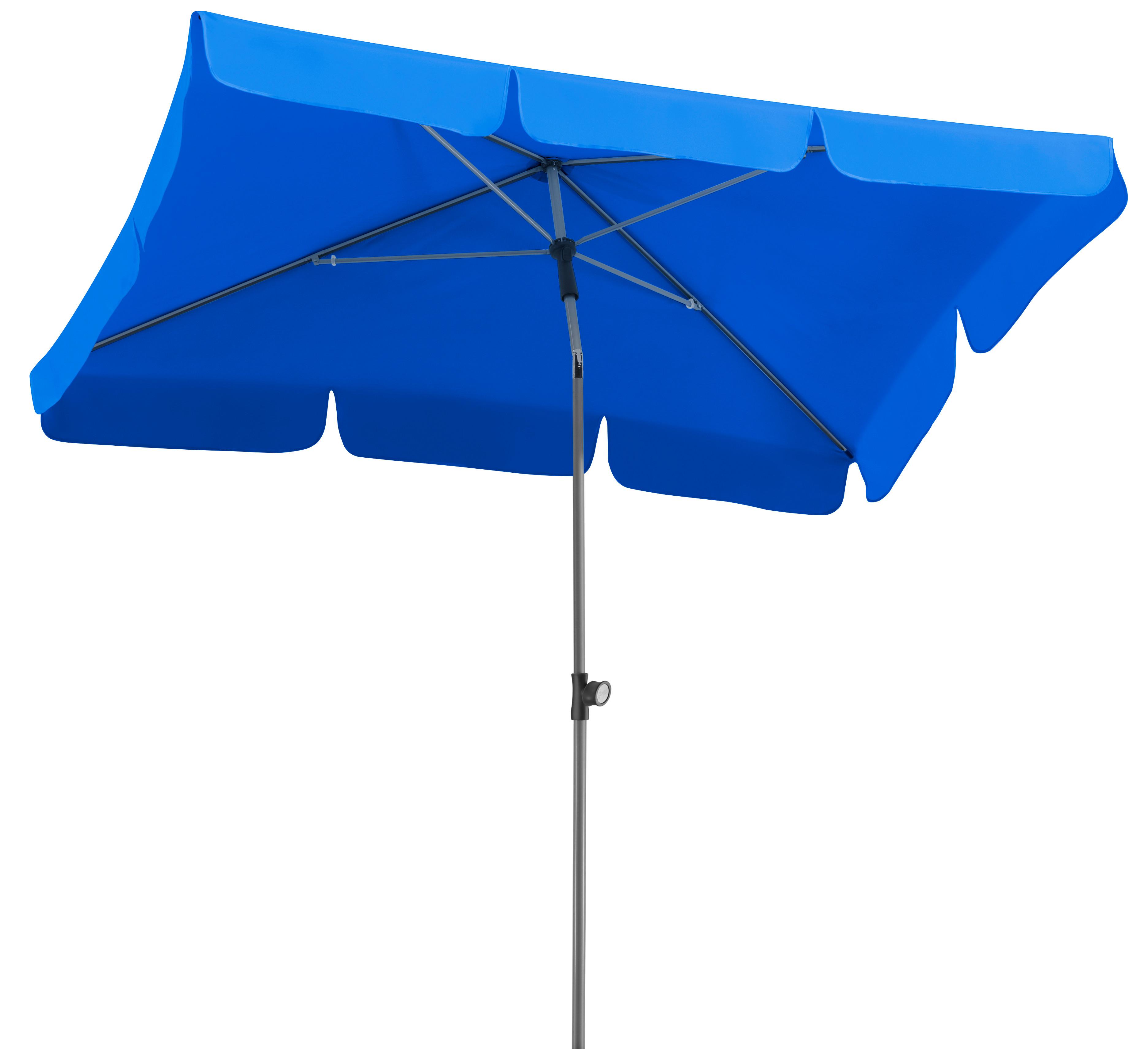 Sonnenschirm Locarno BxHxT: 120x240x180 cm Royalblau - Royalblau/Silberfarben, Basics, Textil/Metall (120/240/180cm) - Schneider