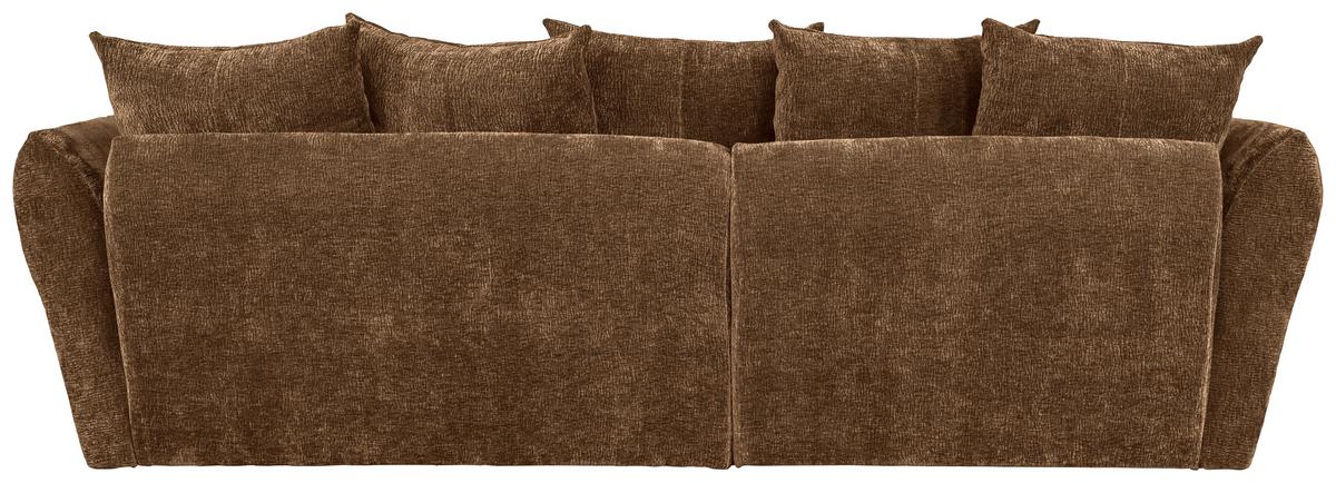 Univerzálna sedačka CAMMELLIO, hnedá ženilka, 7 vankúšov - hnedá/čierna, Modern, textil (296/75-95/189cm) - Mömax