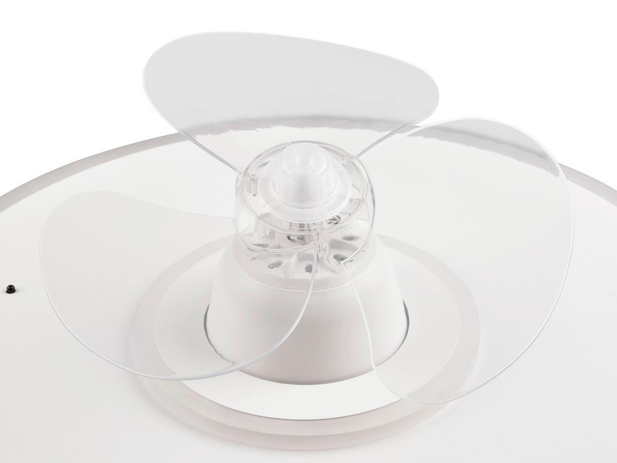 DECKENVENTILATOR Nybro Weiß Transparent D: 50cm - Transparent/Weiß, KONVENTIONELL, Kunststoff (50/19cm)