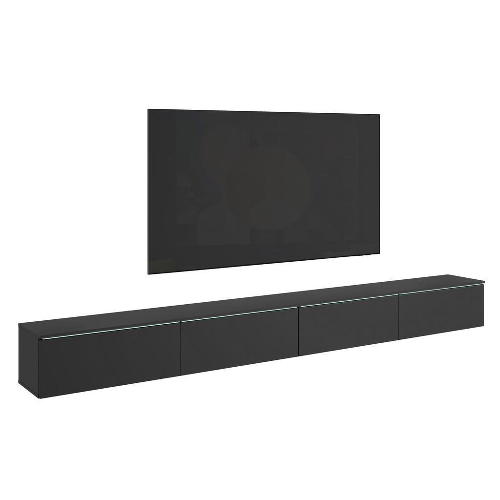 Lowboard D 300 Schwarz B: 300 cm