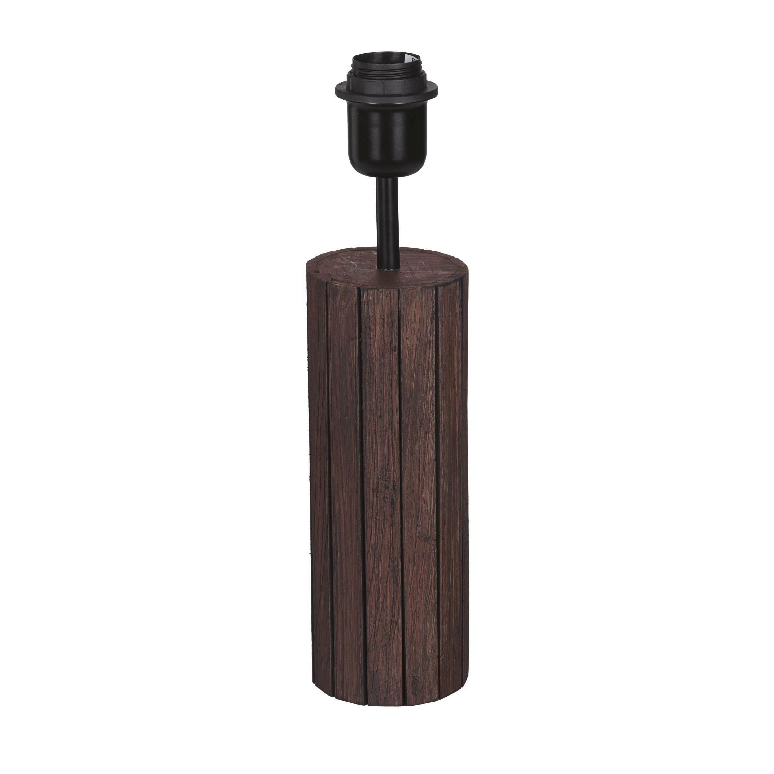 Leuchtenfuß 49696_thornhill - Schwarz/Braun, Natur, Holz/Metall (8,5/35cm) - Eglo