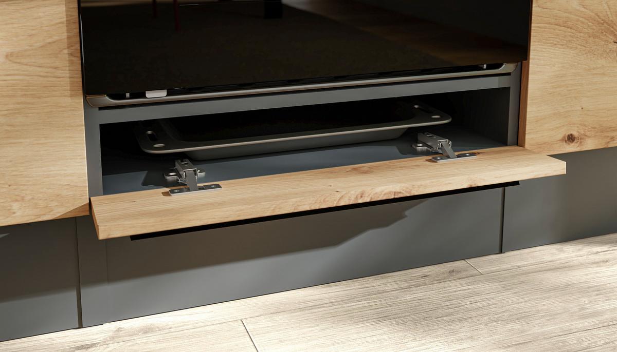 Kuchyňský blok bez spotřebičů JAZZ 8 - černá/antracitová, Lifestyle, kompozitní dřevo/plast (220cm) - MID.YOU