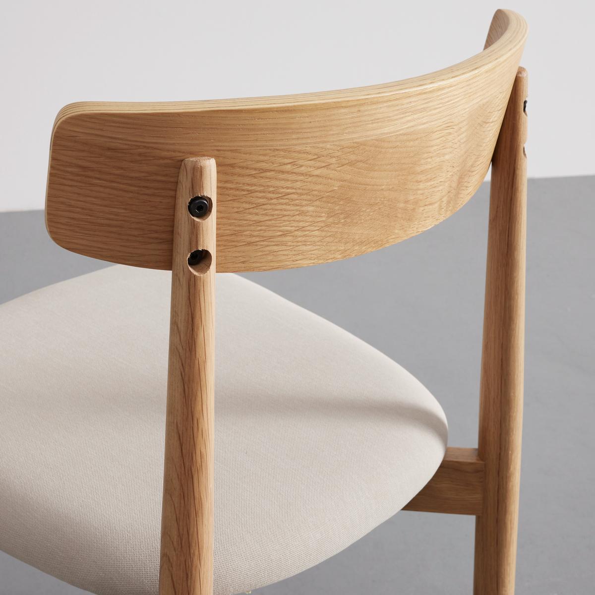 Židle NOAH dubové dřevo/béžová - přírodní barvy/béžová, Moderní, dřevo/textil (47/78/51cm) - Bessagi Home