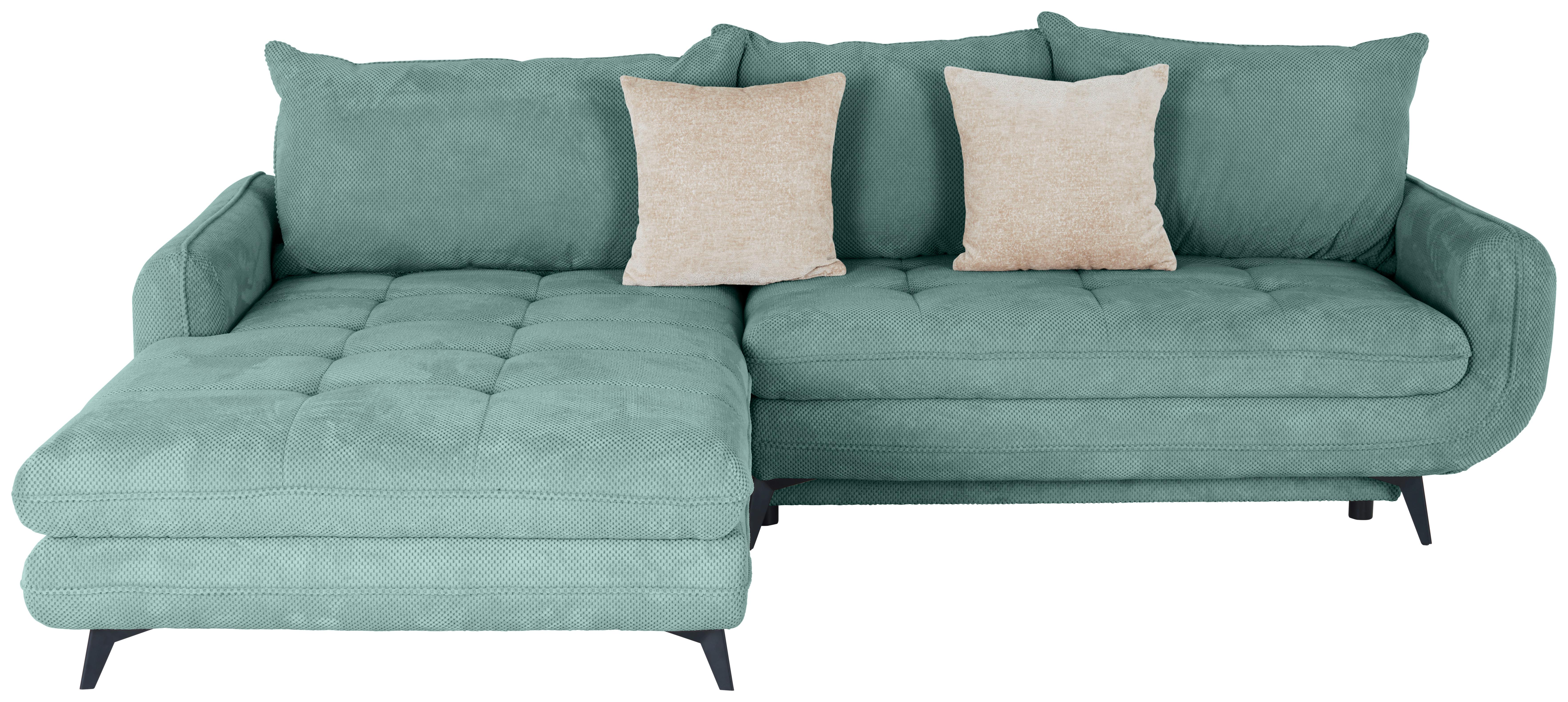 ECKSOFA WAVE - Türkis/Beige, MODERN, Textil (189/266cm)