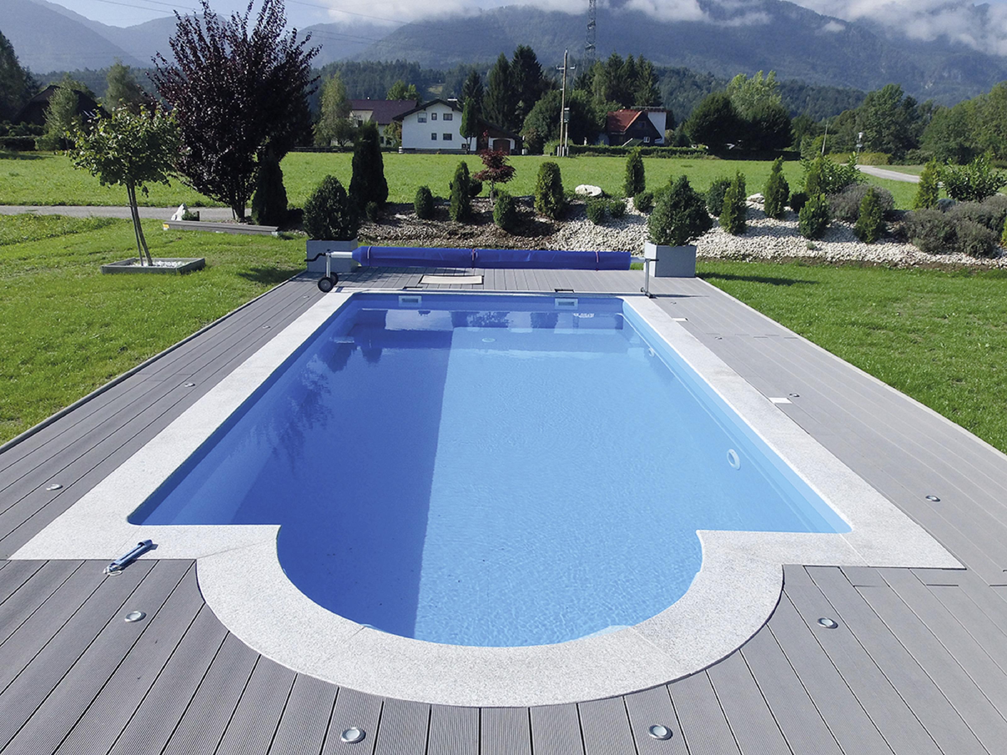 Schwimmbecken-Set Kwad Pool Plus- Gran Canaria - Blau, Basics (700/350/150cm)