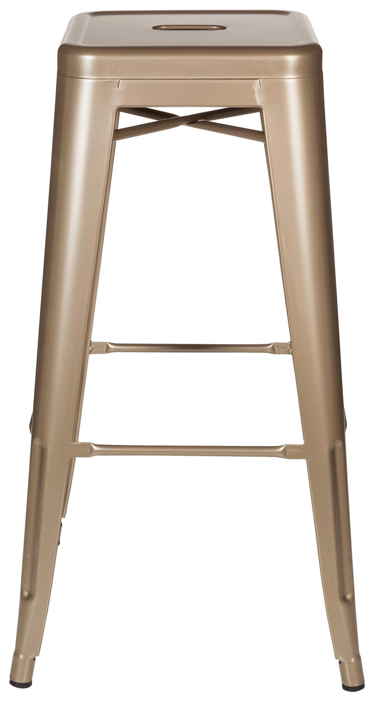 Barhocker Vantaggio High Stapelbar Champagner - Champagner, Basics, Metall (44/77/44cm) - MID.YOU