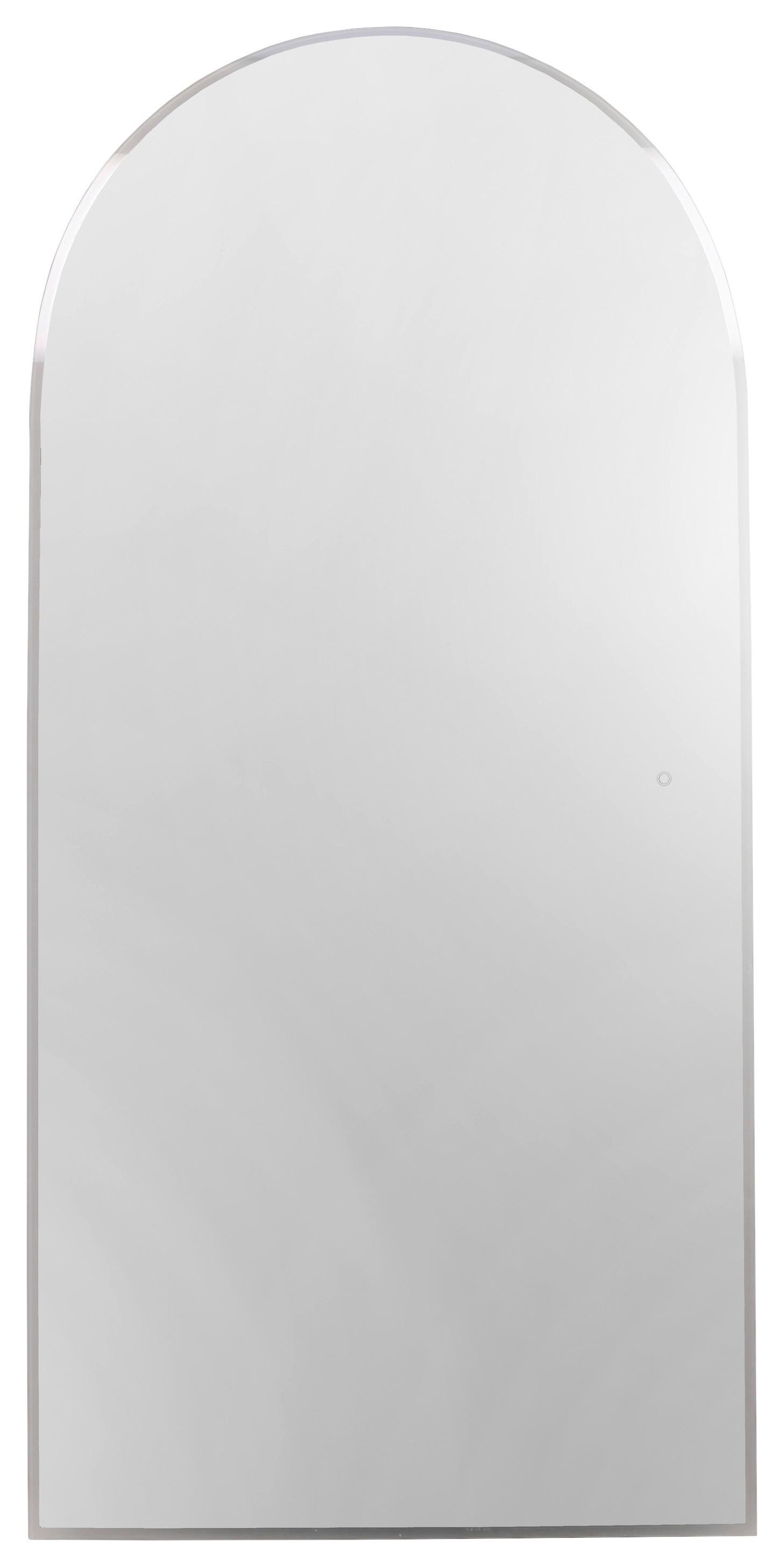 Leuchtspiegel Schwarz B: 100 cm - Schwarz, Basics, Glas/Metall (100/210/3,8cm) - P & B