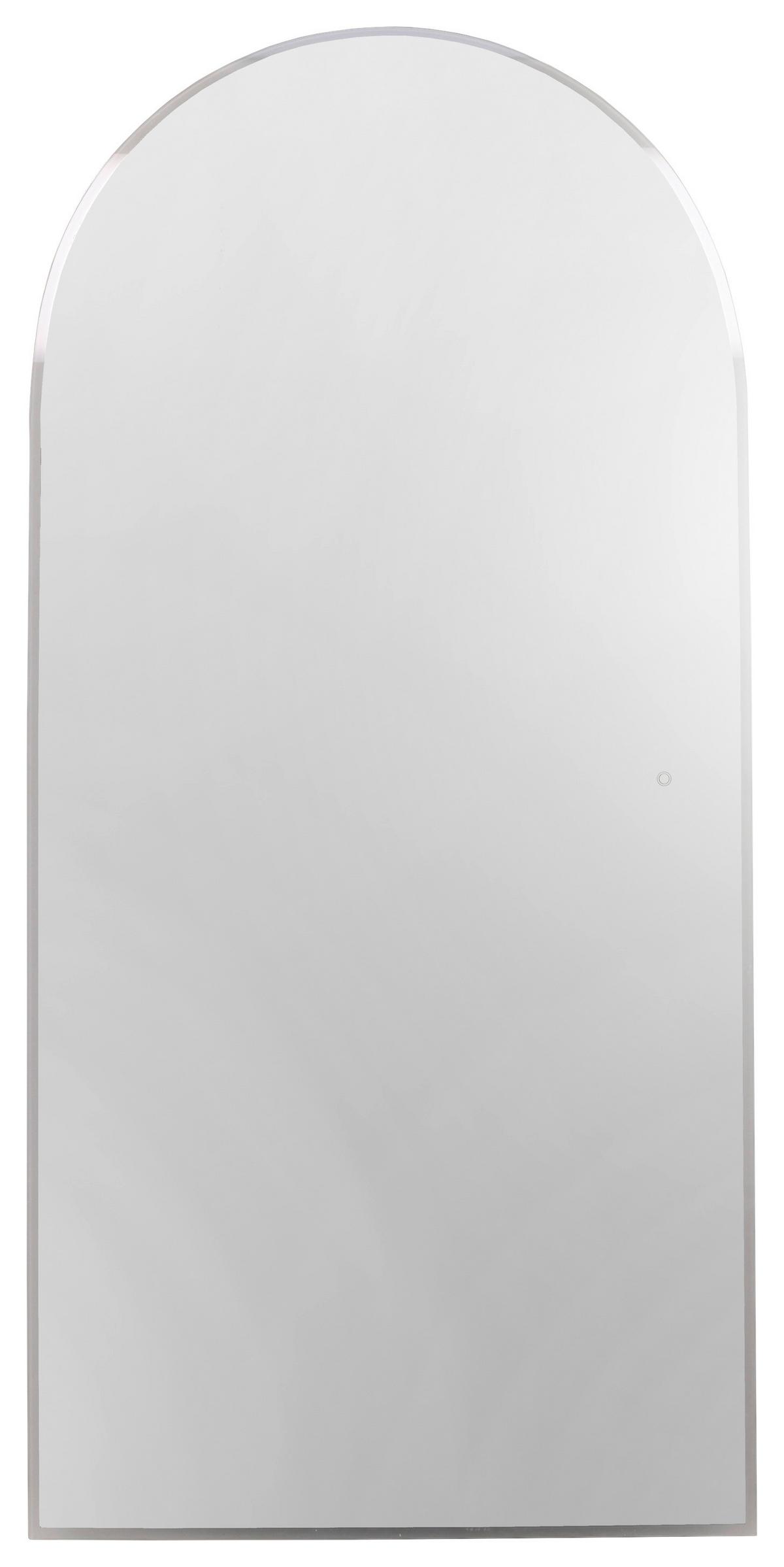 Leuchtspiegel Schwarz B: 100 cm - Schwarz, Basics, Glas/Metall (100/210/3,8cm)