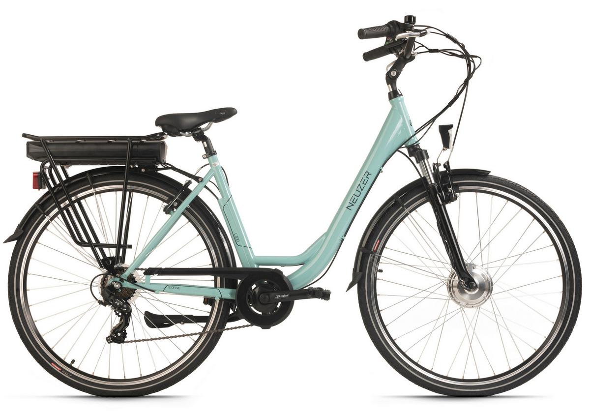 Elektrofahrrad E-citybike Hollandia, Mintgrün, 28 Zoll - Mintgrün, Basics, Metall (21/116/188cm)