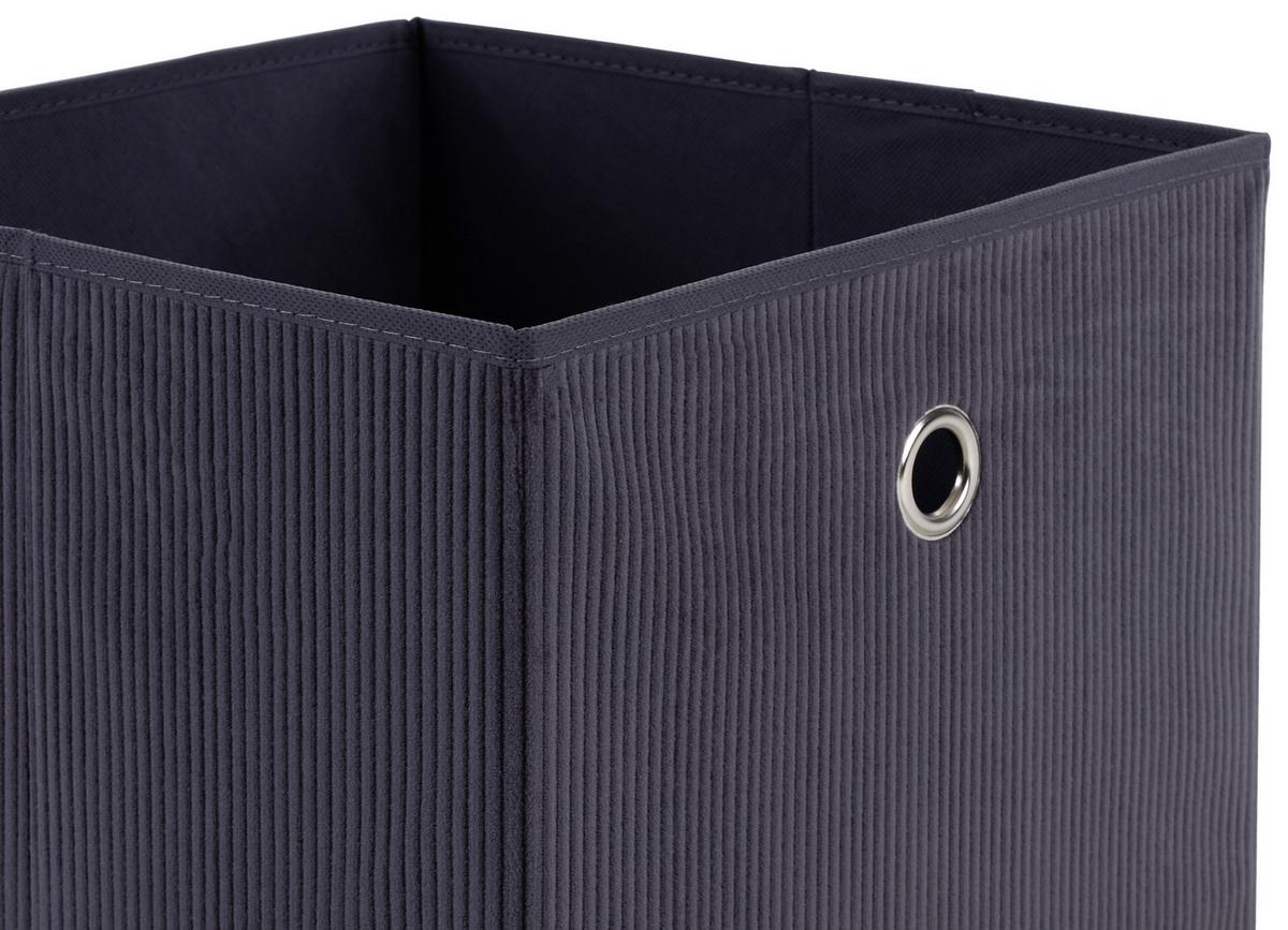 SKLÁDACÍ KRABICE CUBI NEW - šedá, Moderní, karton/textil (30/30/30cm)