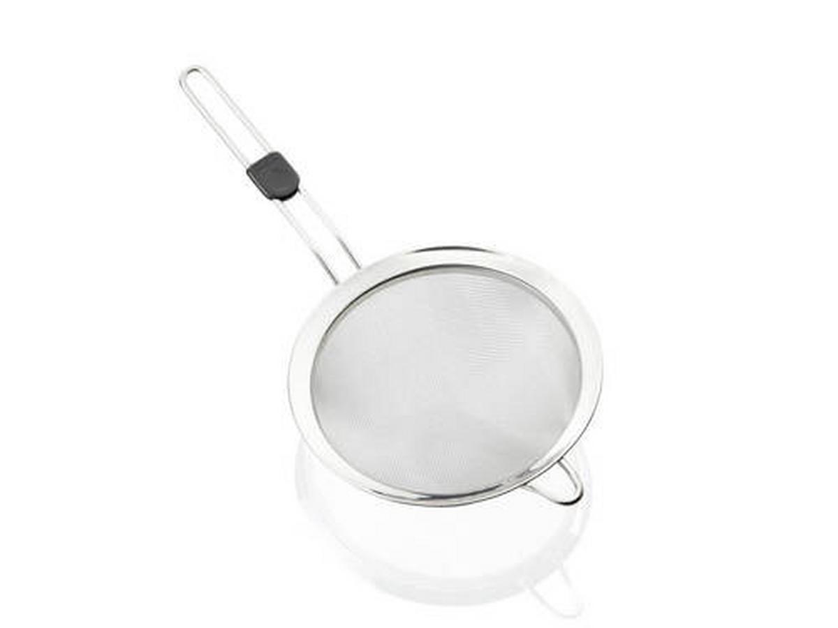 Küchensieb Cara - Edelstahlfarben/Schwarz, KONVENTIONELL, Kunststoff/Metall (20cm) - Leifheit