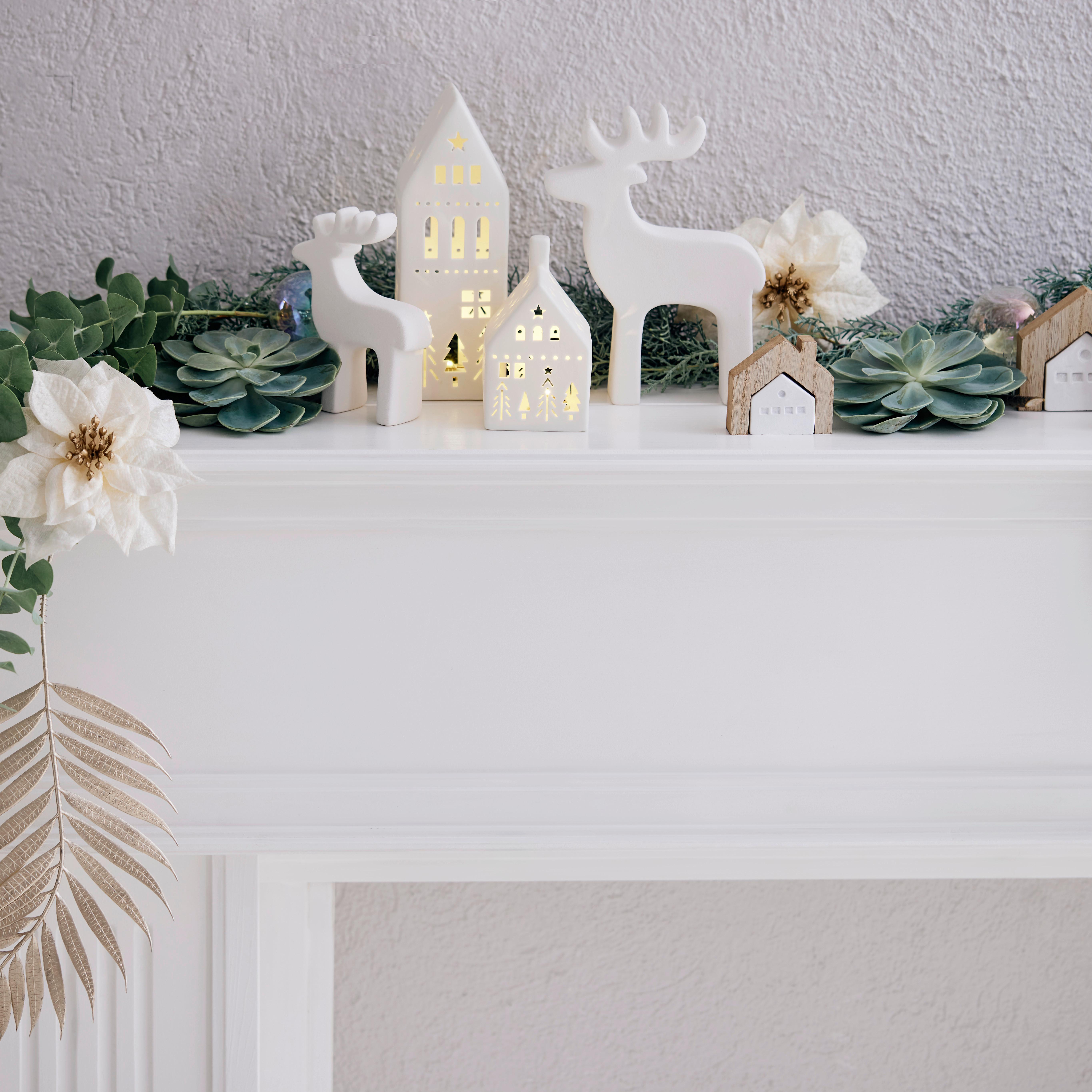 dekoračný los JOSHI - biela, Konventionell, keramika (11,3/14,9/3,7cm) - Modern Living