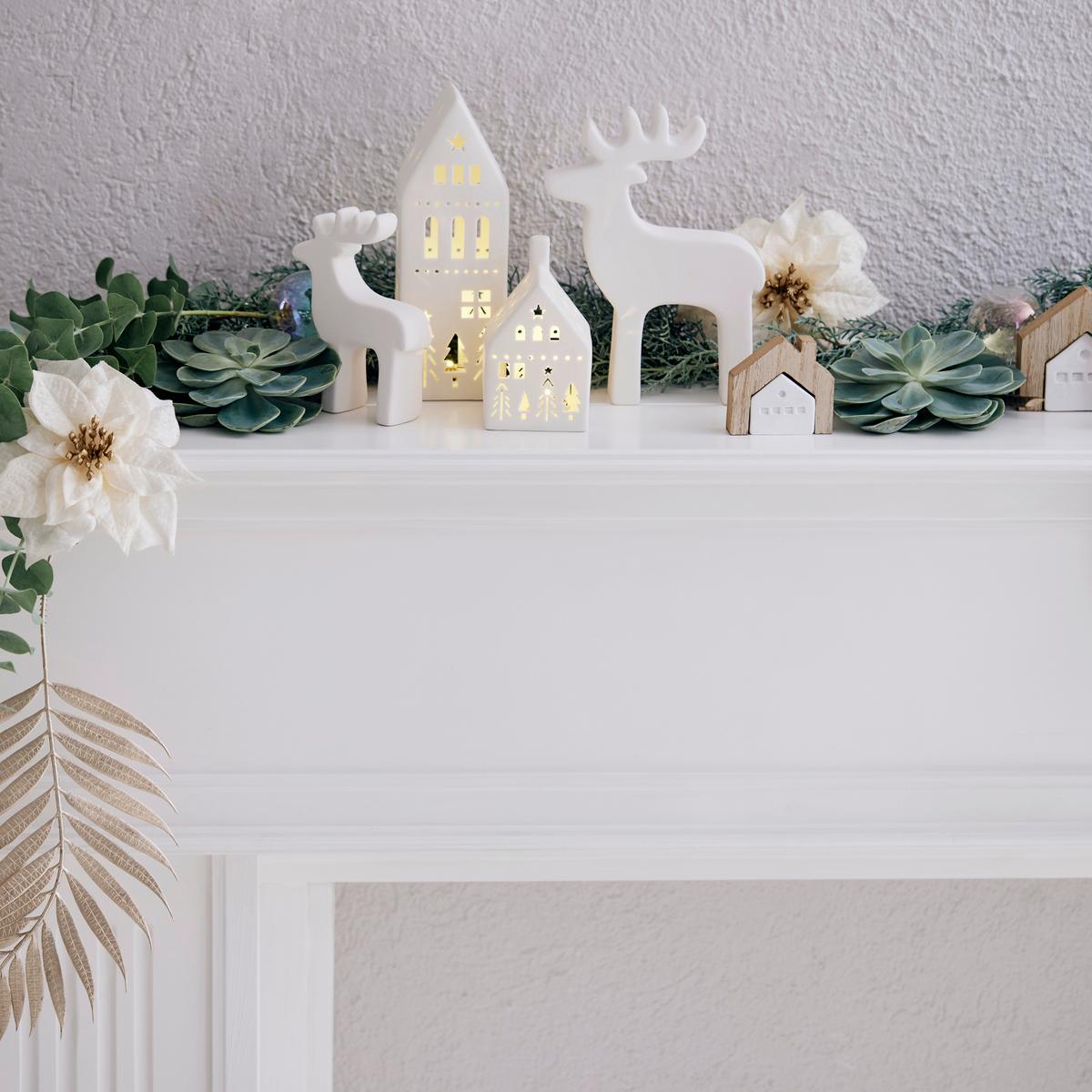 dekoračný los JOSHI - biela, Konventionell, keramika (11,3/14,9/3,7cm) - Modern Living