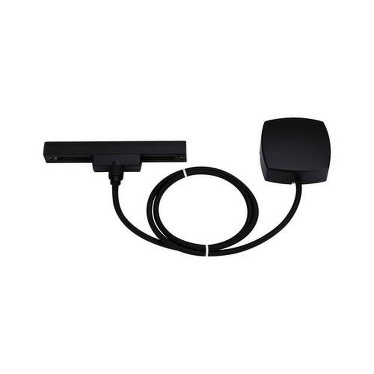 Schienensystem Urail Einspeiser 96916 Schwarz - Schwarz, Design, Kunststoff/Metall (100/16,5/3,0cm) - Paulmann