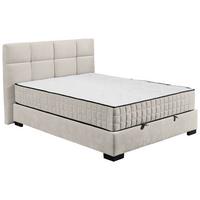 Boxbett Mit Bettkasten 120x200 Nagol - Beige/Schwarz, MODERN, Holzwerkstoff/Textil (120/200cm) - MID.YOU