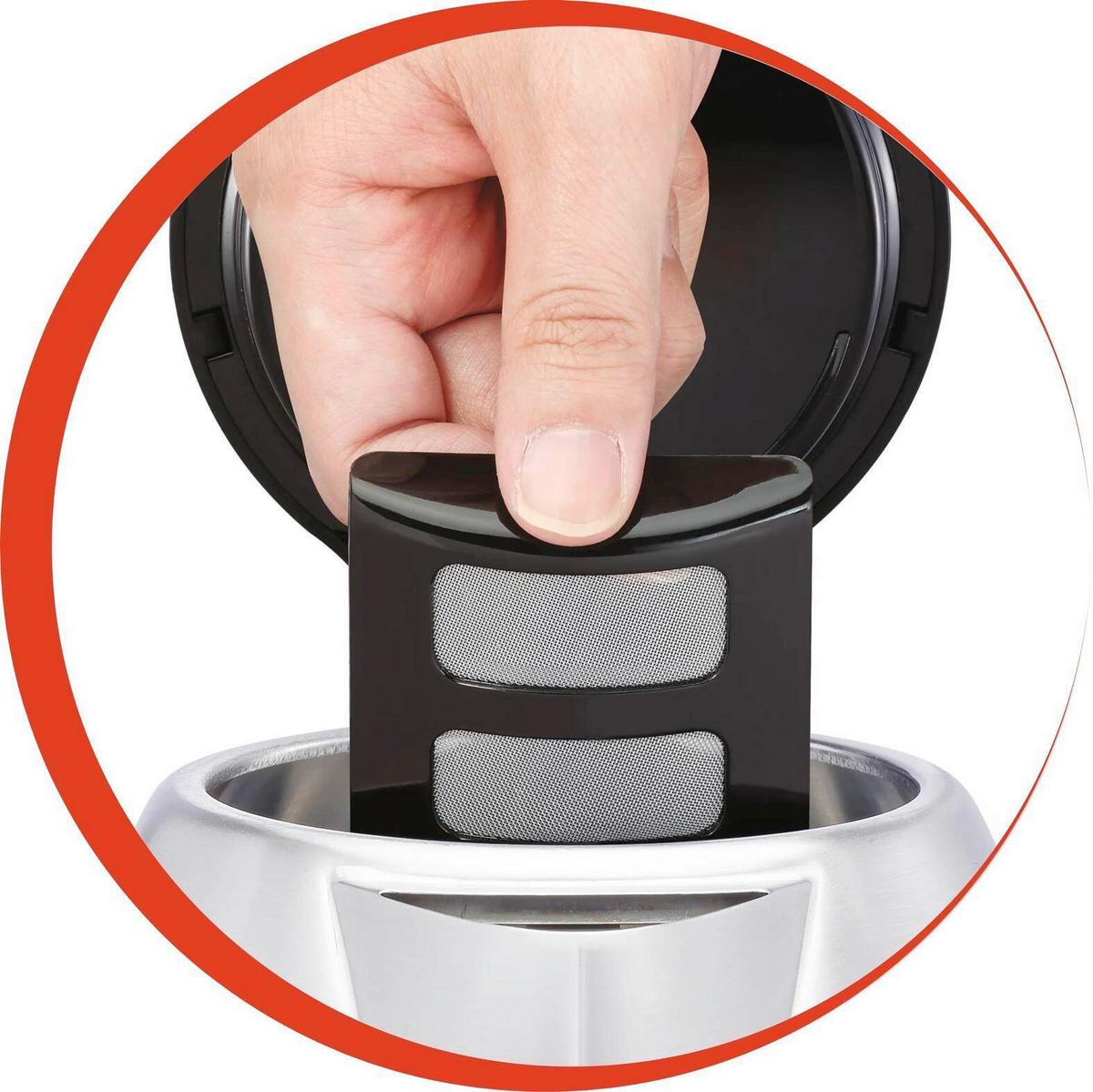 Wasserkocher 2400w, 1,7 Liter - Rot, Basics, Metall (21,2/17,7/23,7cm) - Moulinex