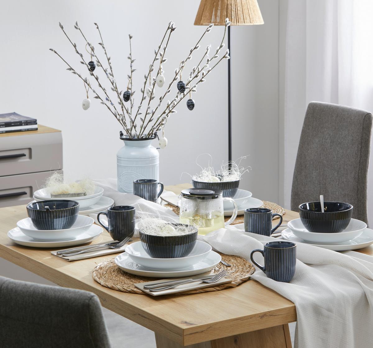 Müzlis Tál Danica - sötétkék, Romantik / Landhaus, kerámia (14/8cm) - James Wood