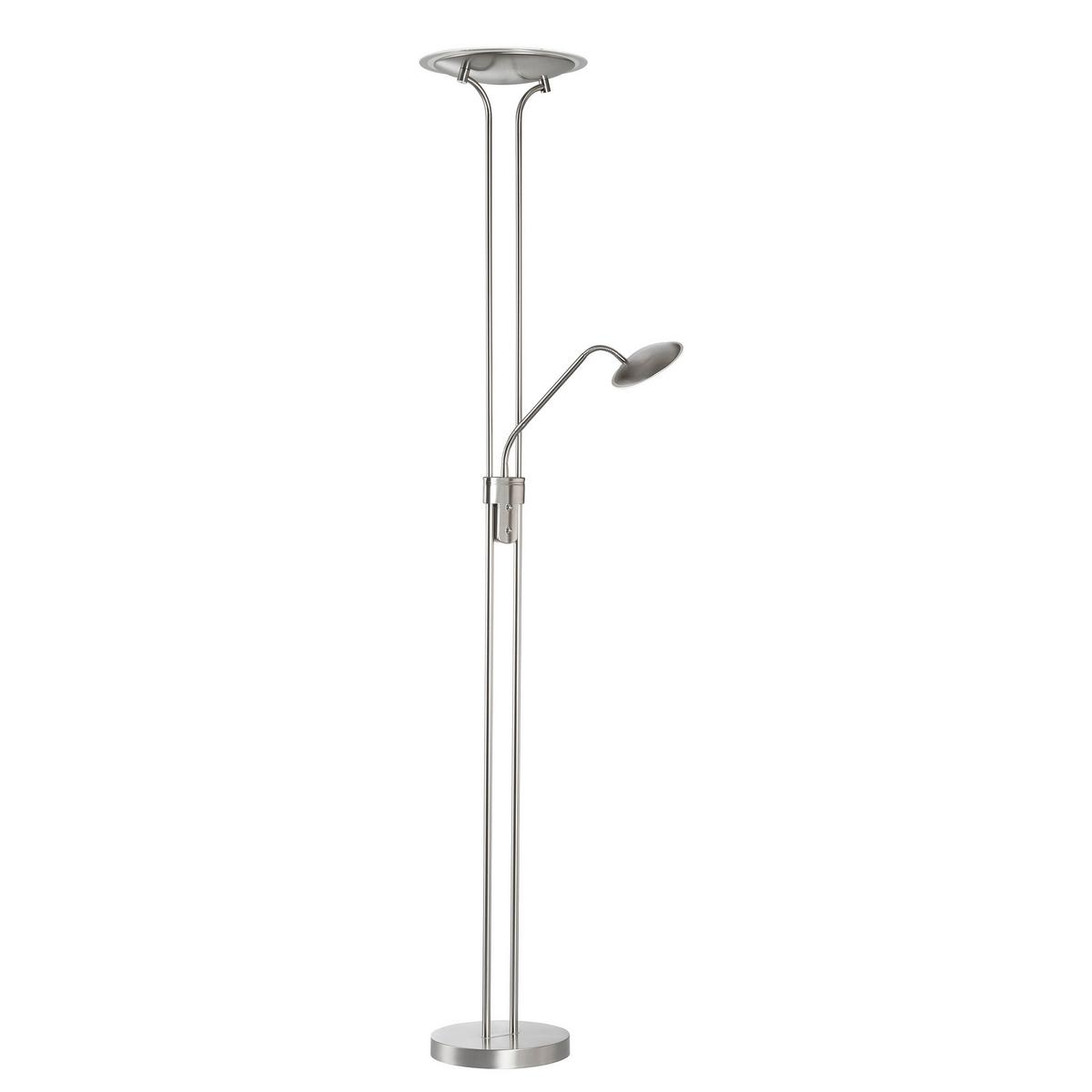 Led-stehleuchte 40490 Tallri - Nickelfarben, KONVENTIONELL, Glas/Metall (35/180cm) - Fischer & Honsel