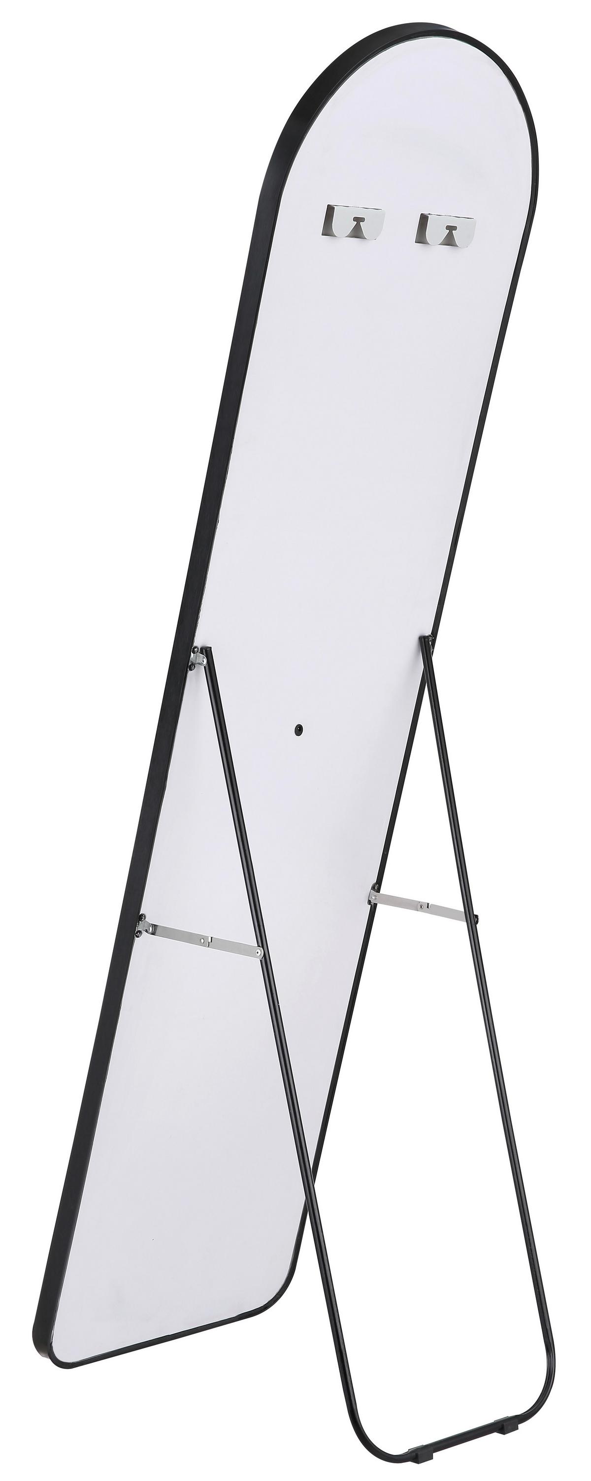 STANDSPIEGEL Touchdimmer - Schwarz/Weiß, Design, Glas/Kunststoff (40/50/160cm) - Globo