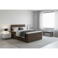 Boxspringbett Togo 140 140x200 Braun - Schwarz/Braun, MODERN, Holzwerkstoff/Textil (140/200cm) - MID.YOU