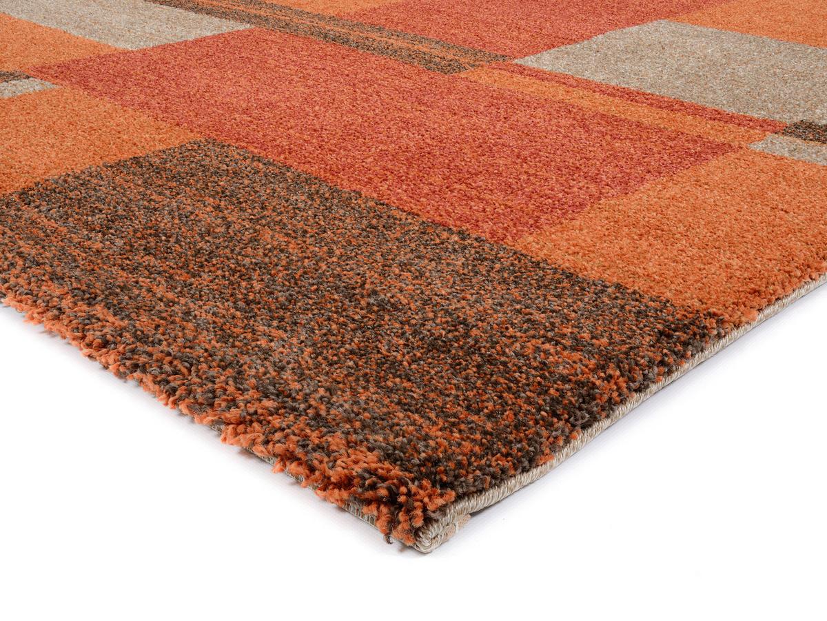 Webteppich Palazzo Bloc Terra Cotta 120x170 cm - Terracotta, Design, Textil (120/170cm) - Novel